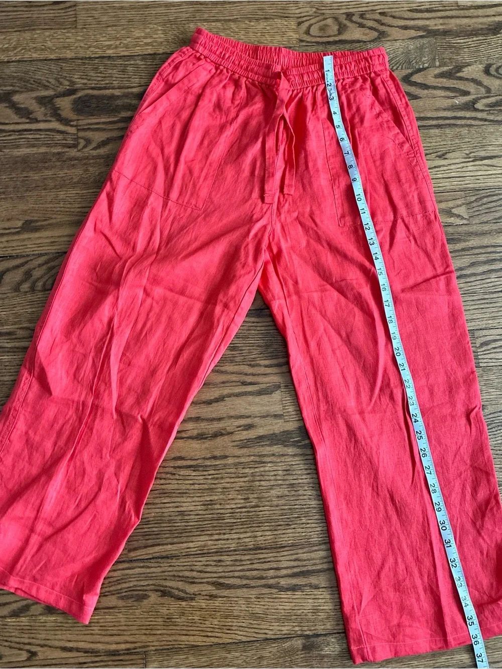Banana Republic straight leg linen pants Small in Red
